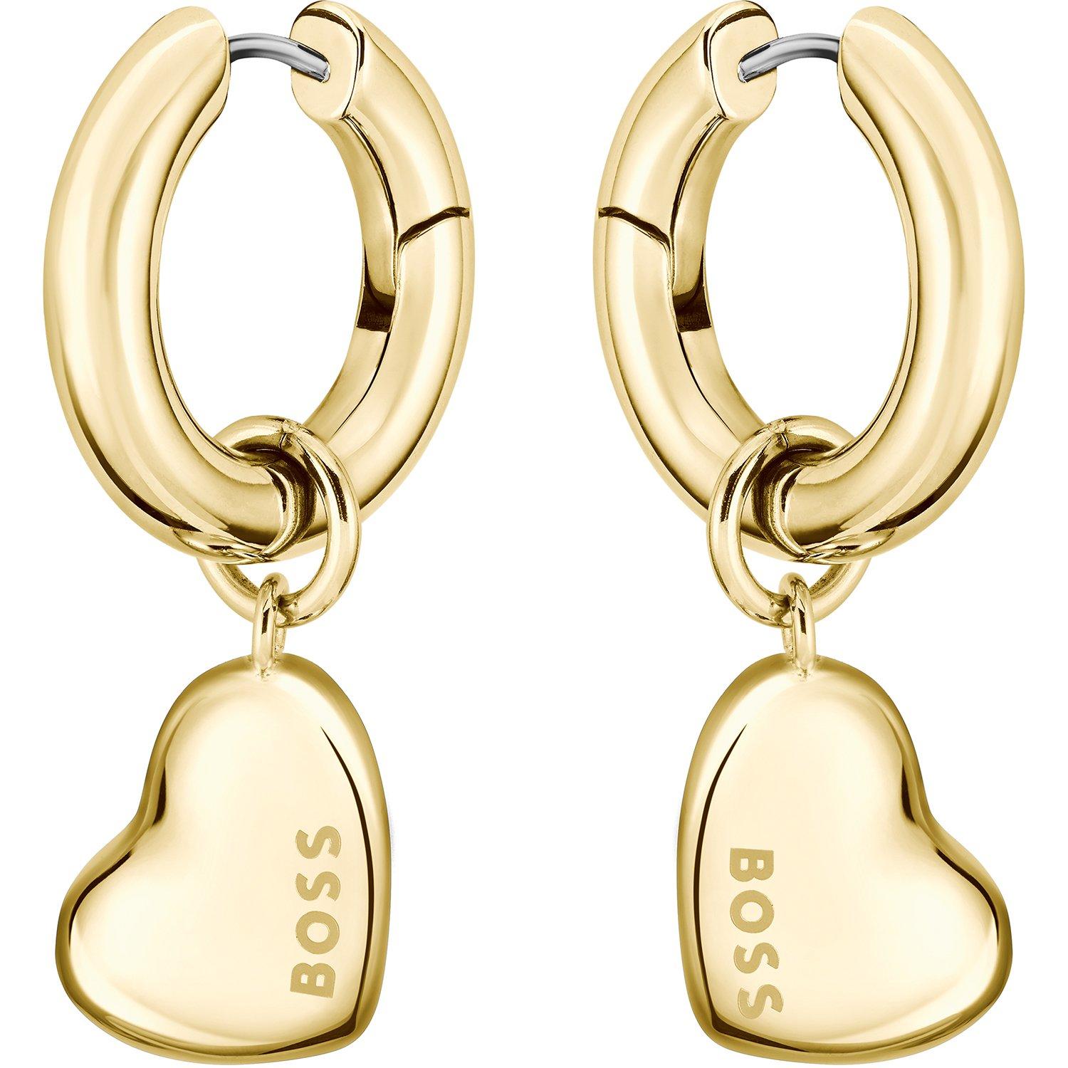 Ladies BOSS Honey Love Gold IP Earrings