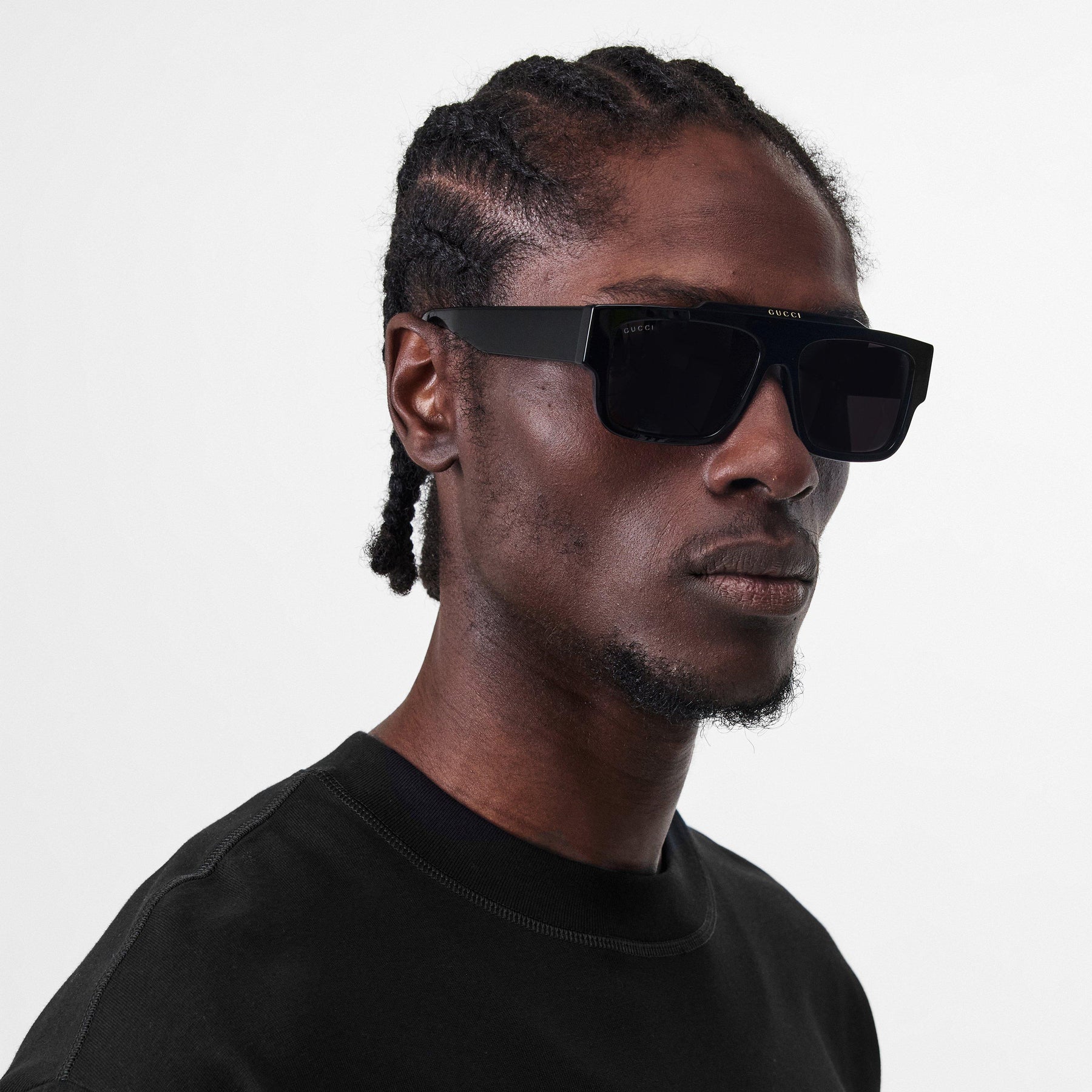 Logo Print Rectangle-Frame Sunglasses