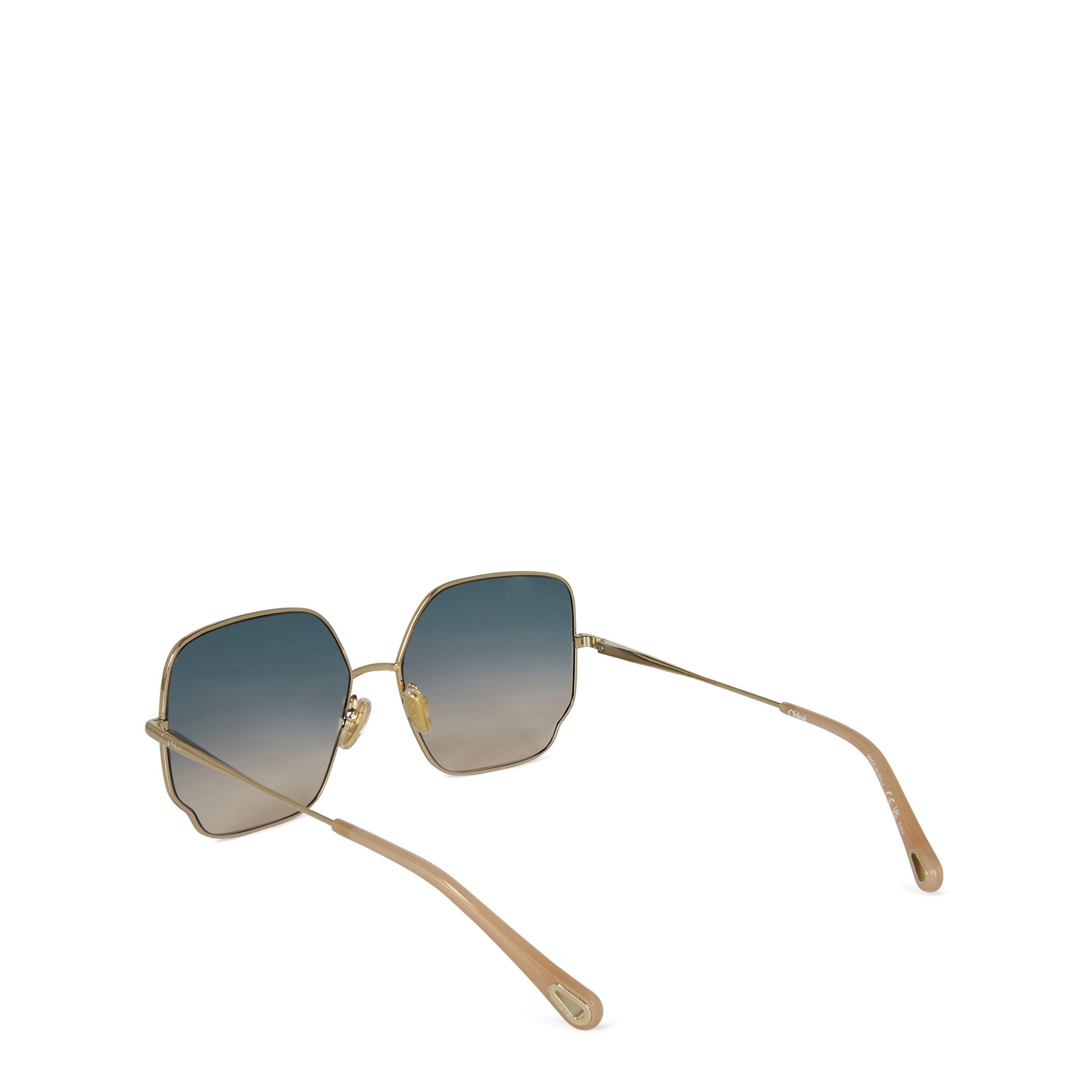 Hexagonal Green Lens Full Rim Retro Sunglasses