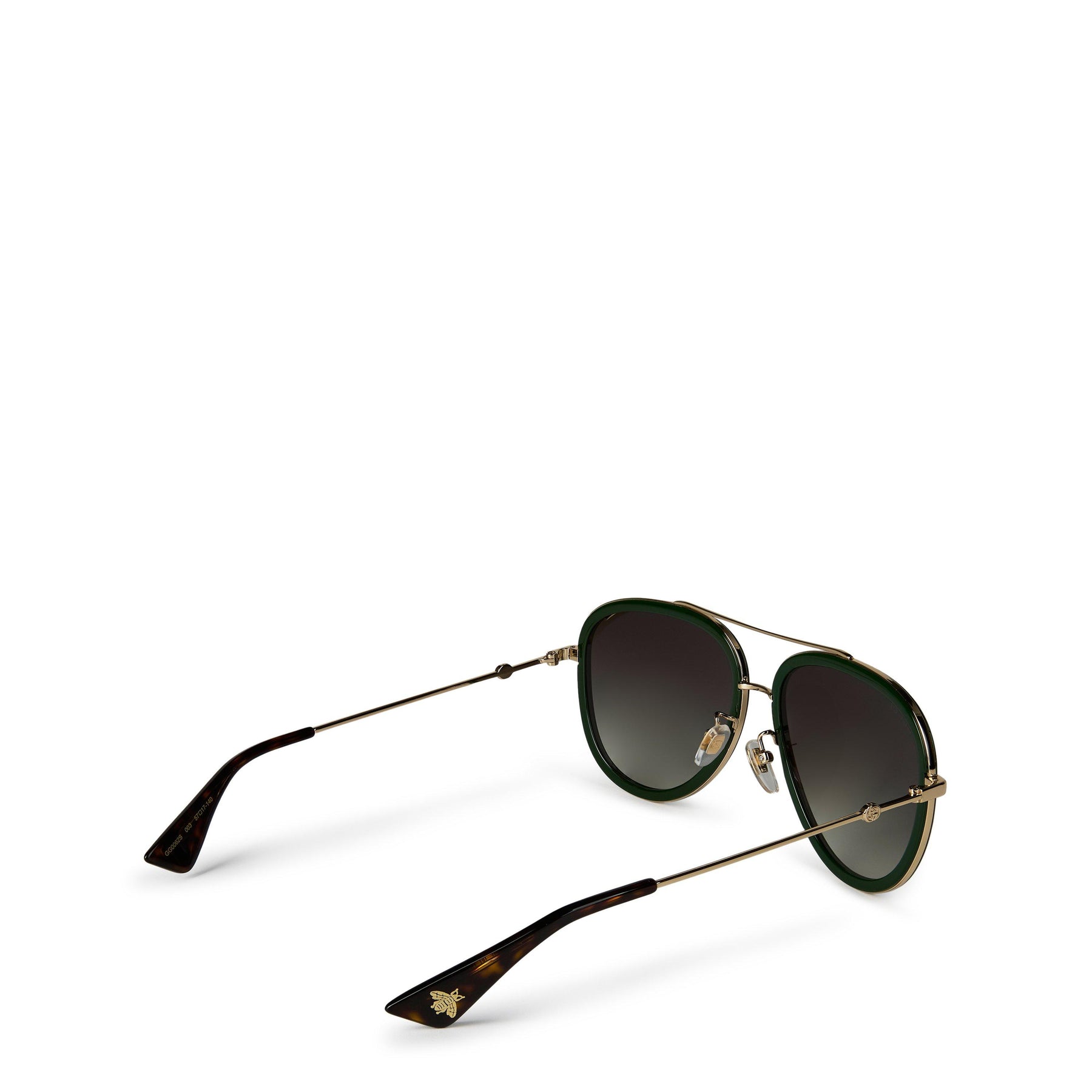 Men's Striped Aviator Metal Sunglasses