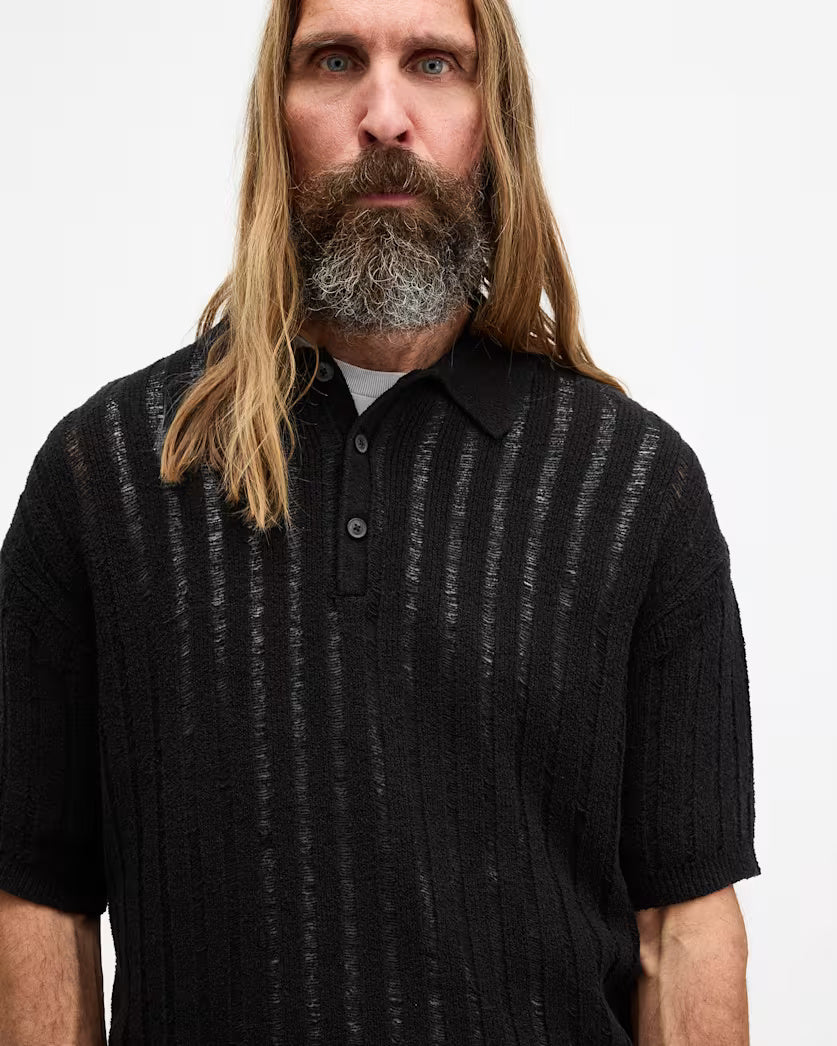 Miller Open Stitch Relaxed Fit Polo Shirt