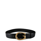 G-Buckle Thin Leather Belt