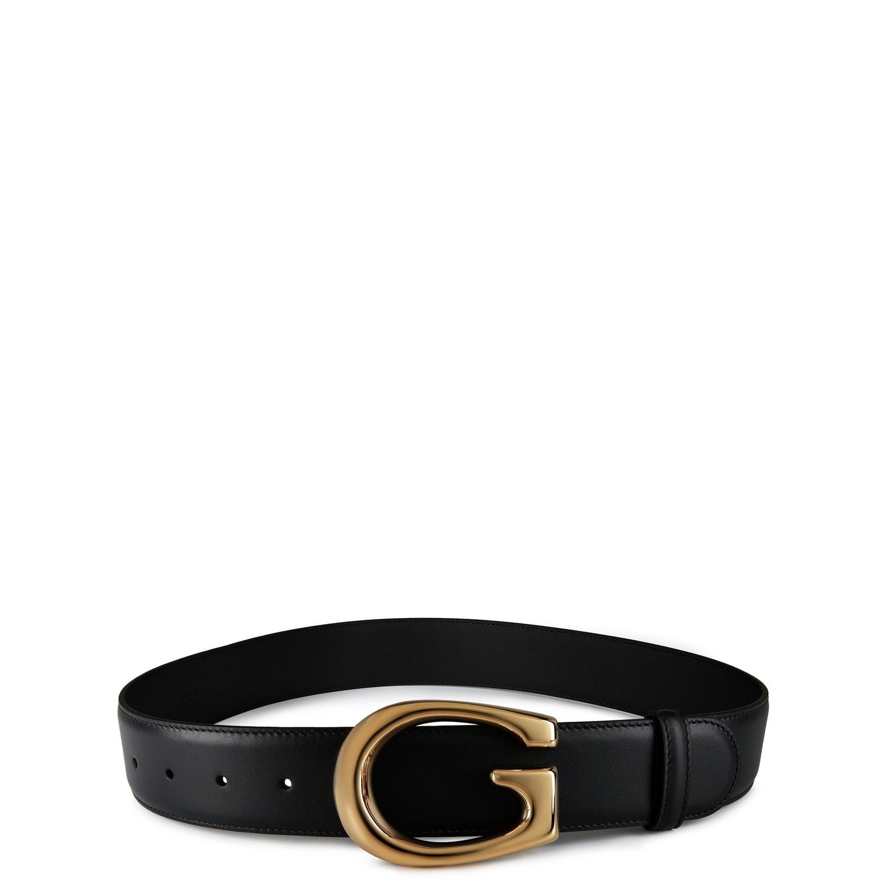 G-Buckle Thin Leather Belt