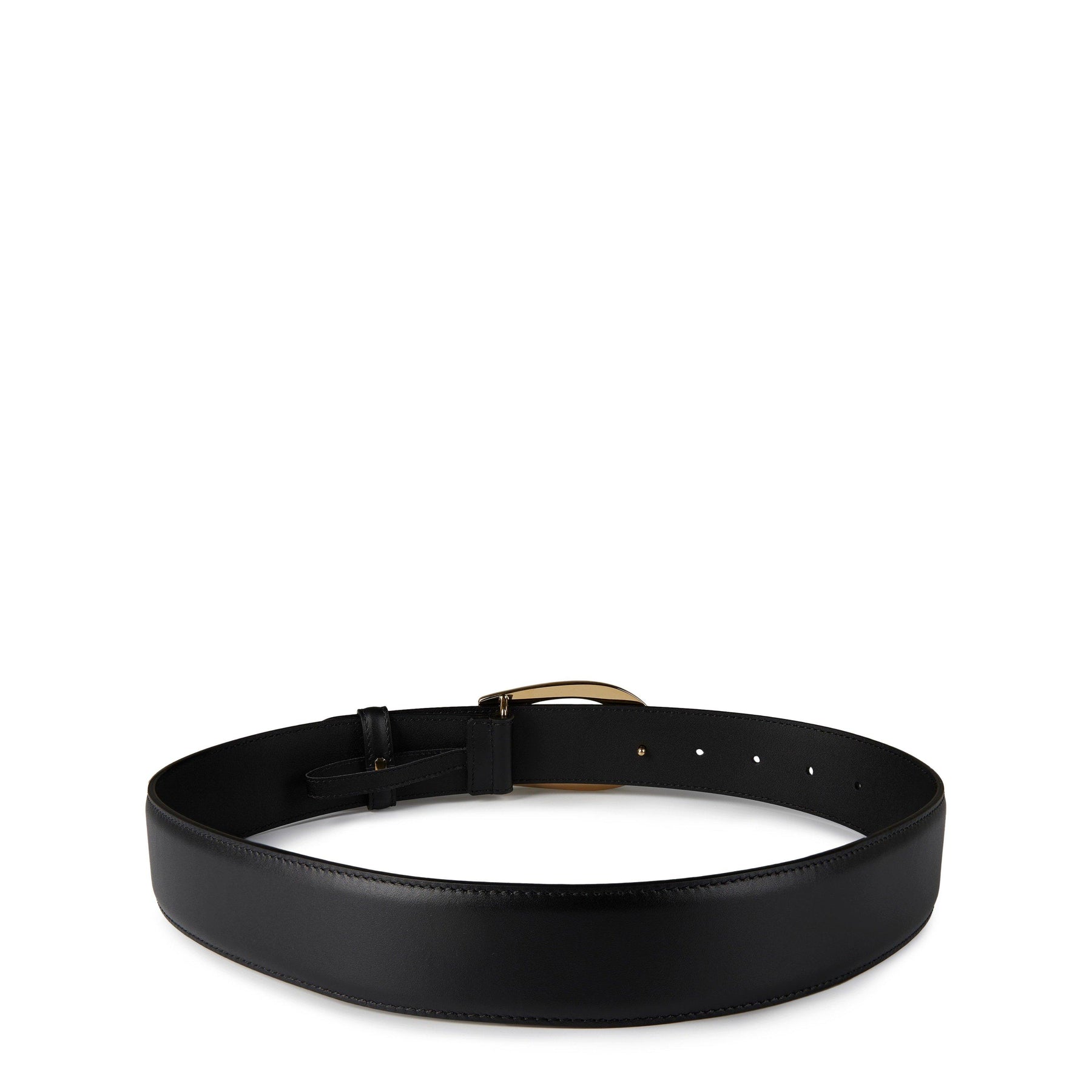 G-Buckle Thin Leather Belt