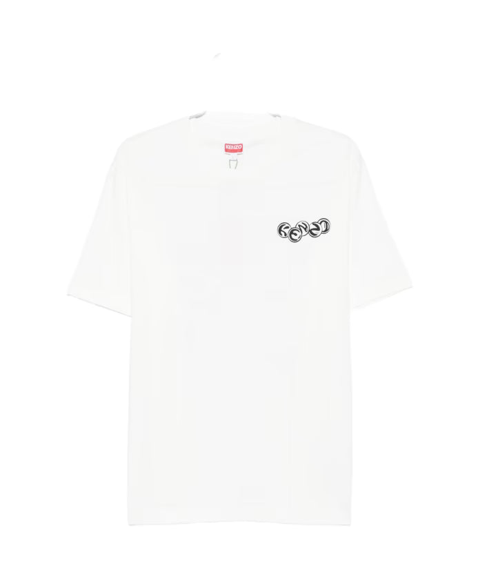 Kenzo White Graphic Print Crew Neck T-shirt
