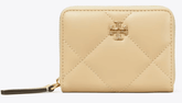 Tory Burch Small Kira Diamond Quilt Pavé Logo Zip-Around Wallet - Wallets | Shop From The Mirage