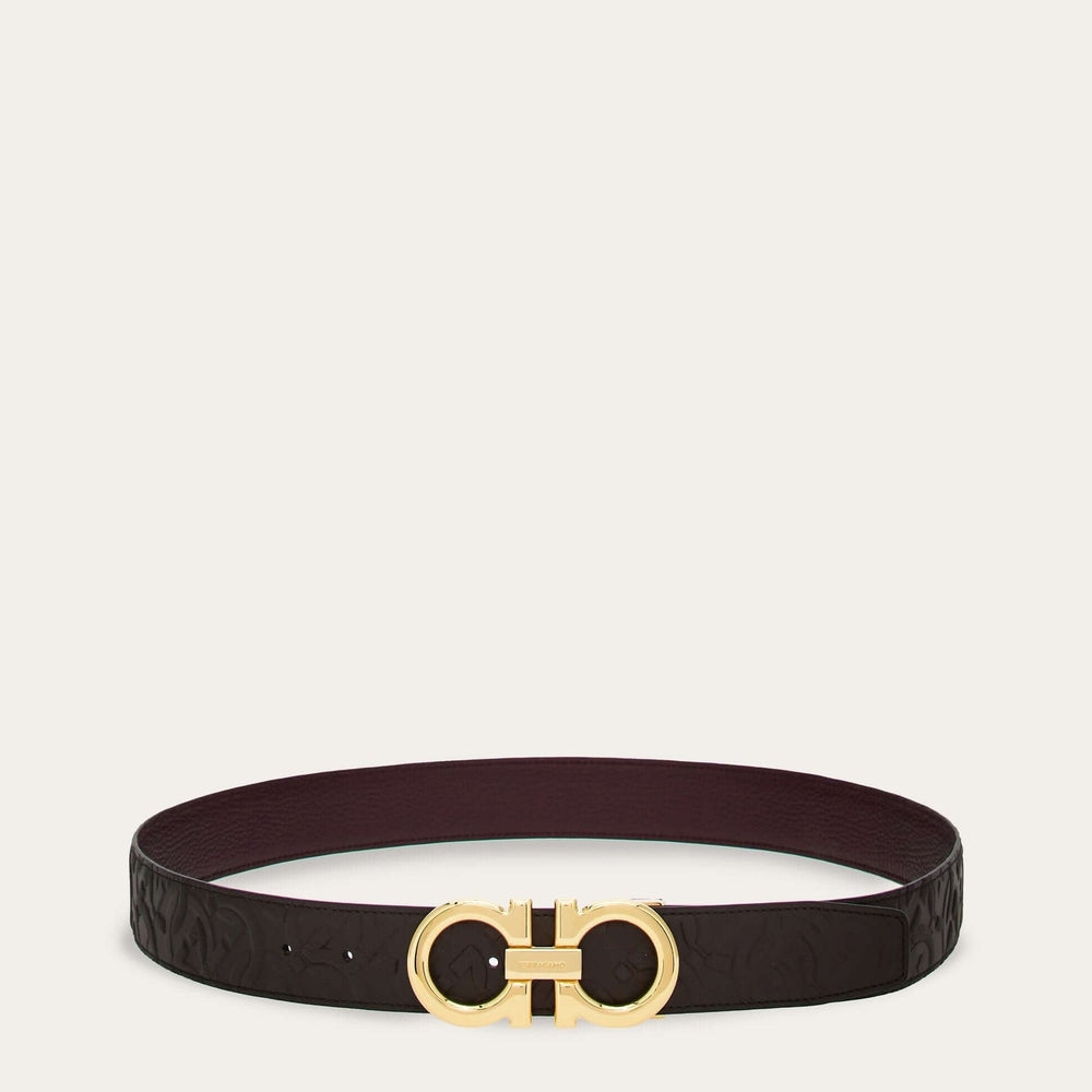 Ferragamo Reversible and adjustable Gancini belt - Belts | Shop From The Mirage