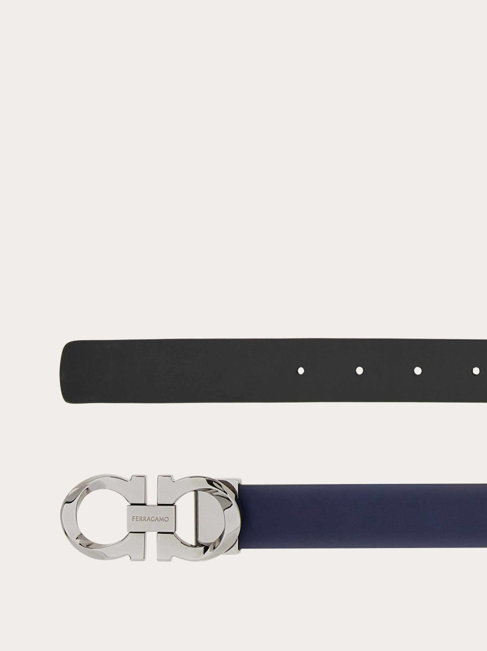 Ferragamo Reversible and adjustable twisted Gancini belt - Belts | Shop From The Mirage