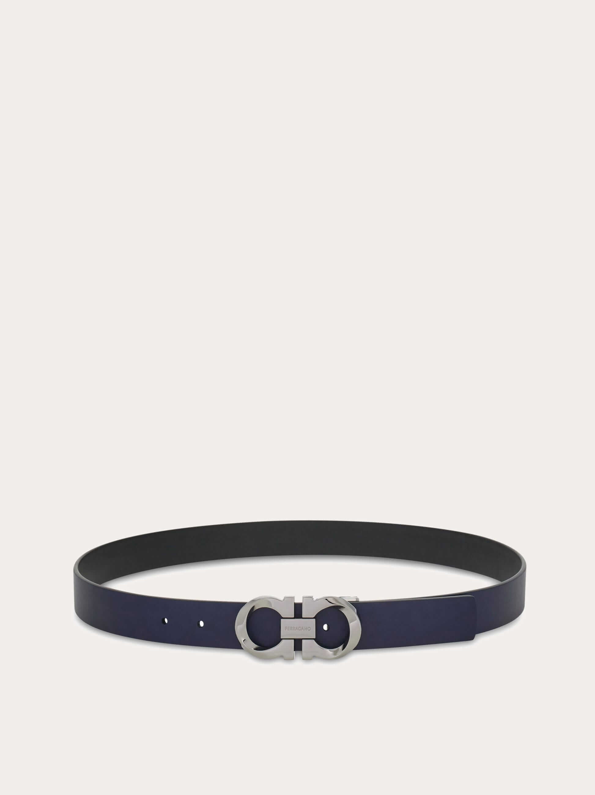 Ferragamo Reversible and adjustable twisted Gancini belt - Belts | Shop From The Mirage