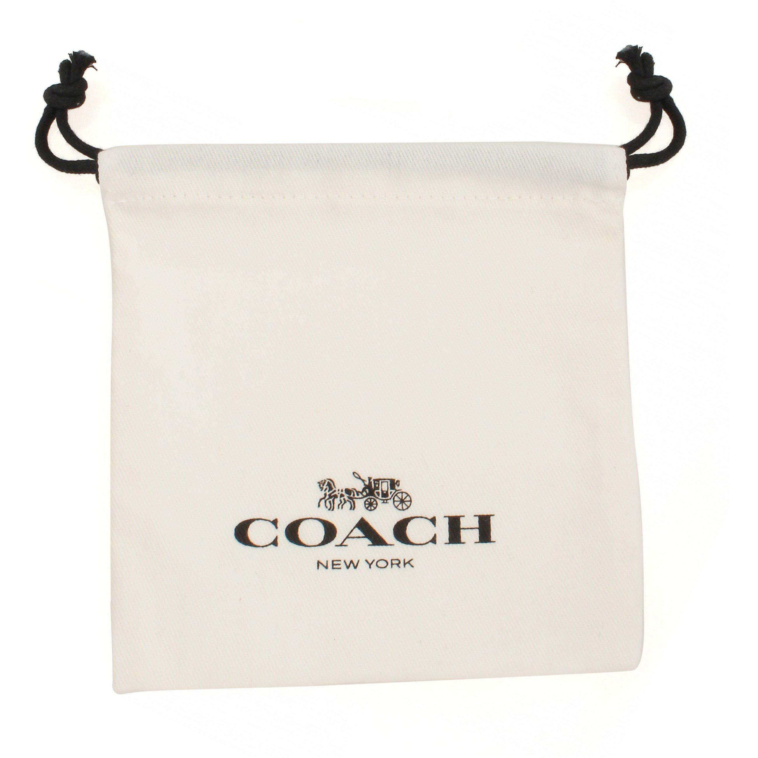 Coach Signature Enamel Hoop Earrings