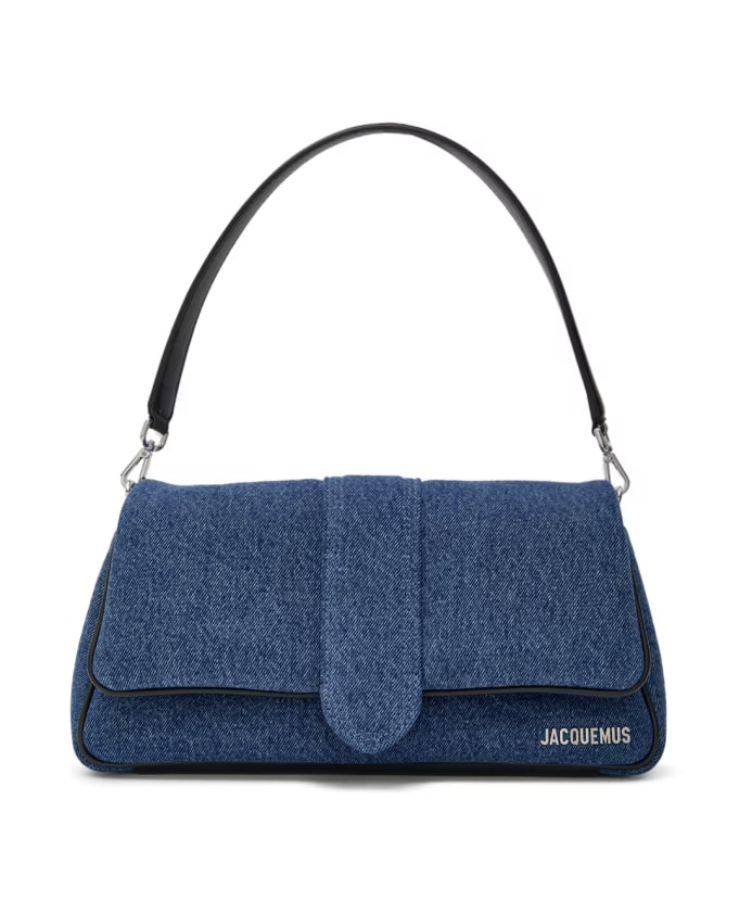 Denim and Leather Shoulder Bag