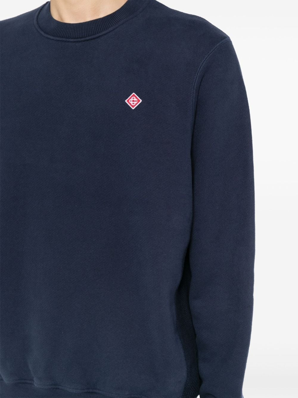 Casablanca Diamond-logo Crew-neck Sweatshirt Blue