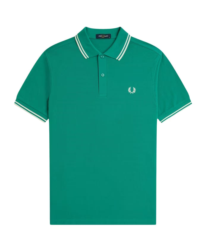 Fred Perry Striped Trim Cotton Polo Shirt