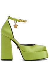 Versace Versace 110mm Platform satin & viscose pumps - Size: UK 2 Heels | Shop From The Mirage