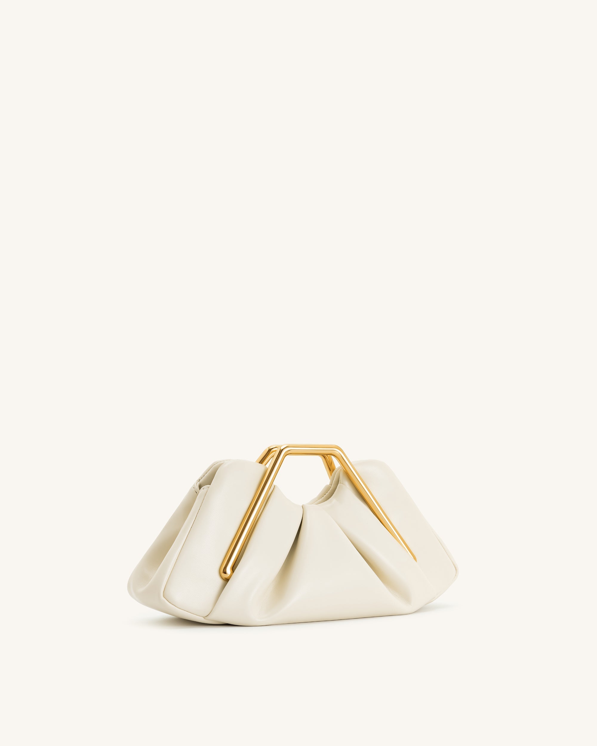 Lila Metal Frame Clutch - Burgundy