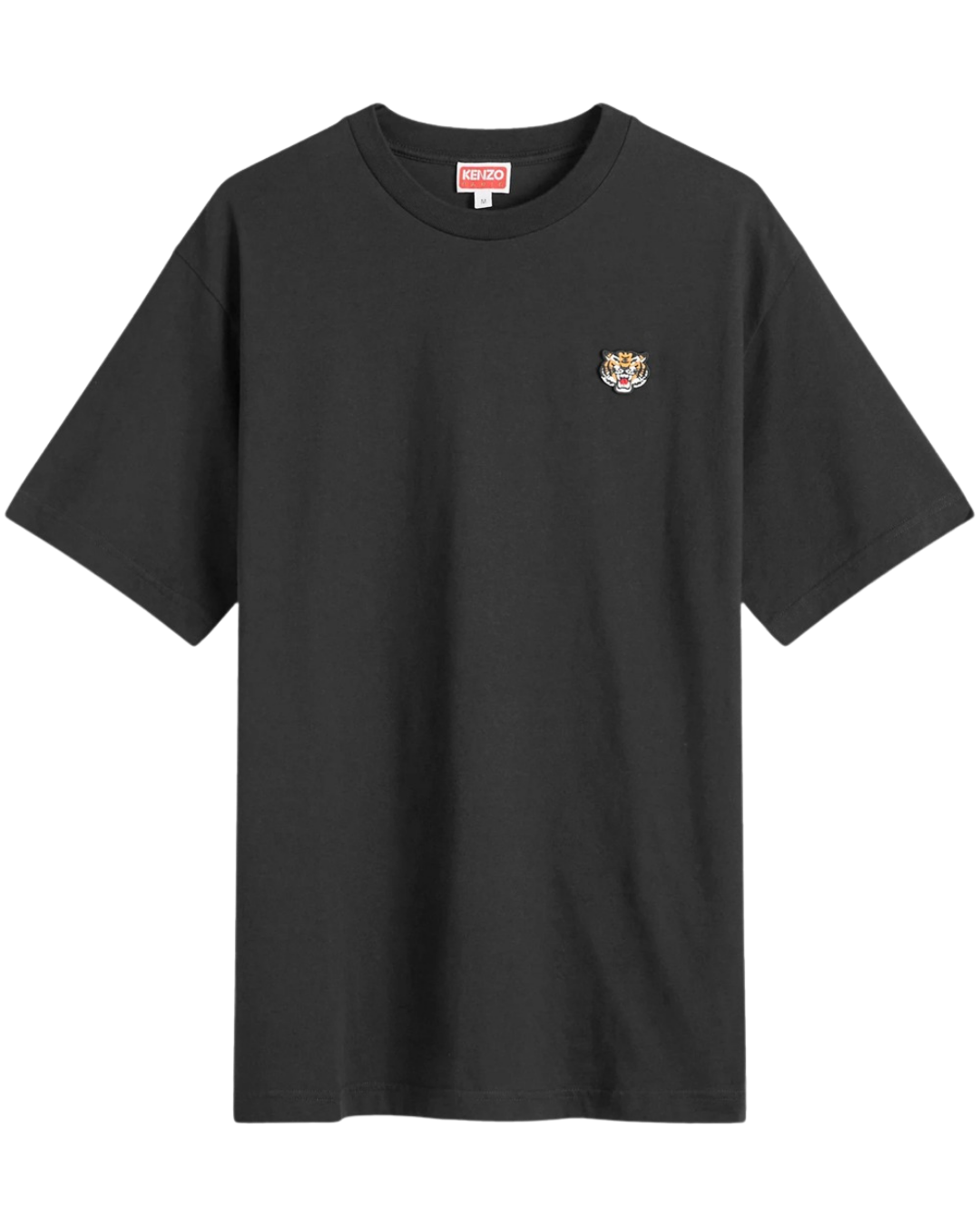 Kenzo Lucky Tiger Embroidered Crest T-Shirt in Black