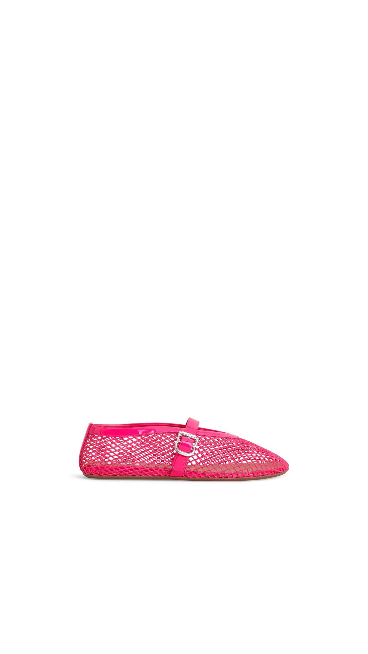 Alaïa Fuschia BALLET FLATS IN FISHNET