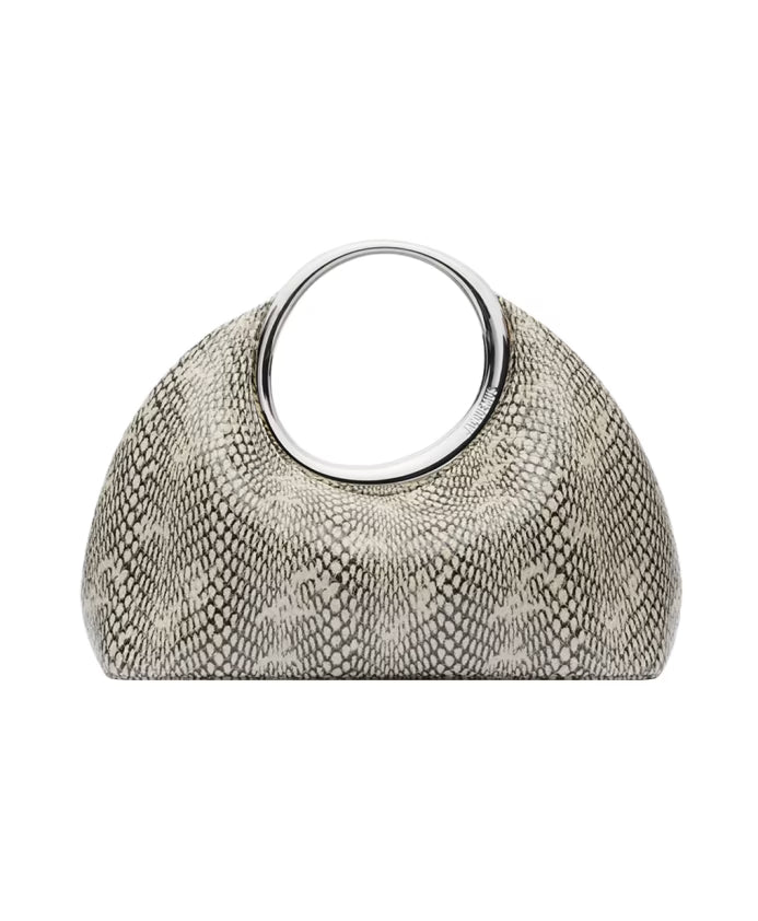 Black Mini Handbag With Cobra-Effect