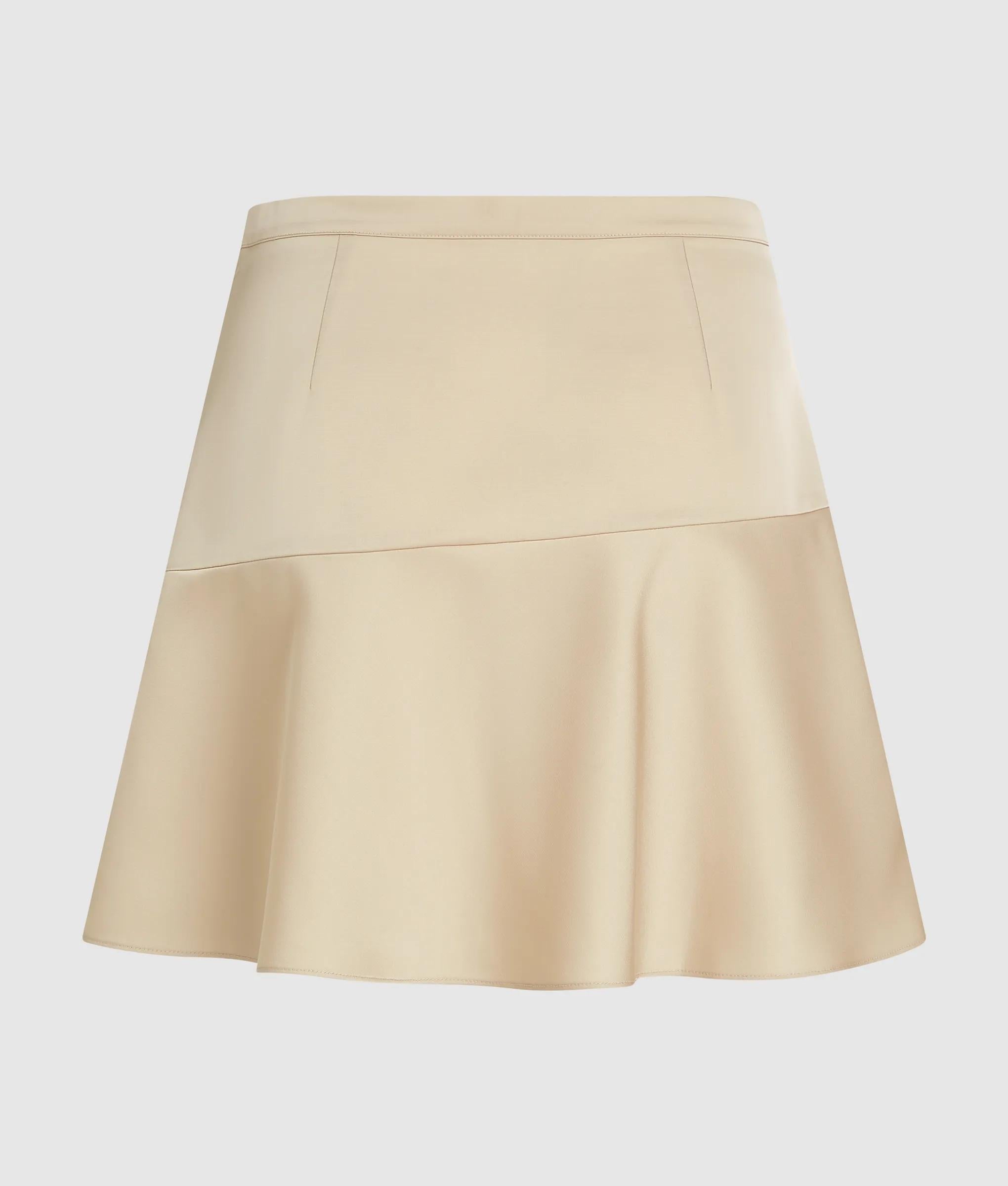 Satin mini skirt