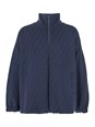 Fendi Blue Sweatshirt with High Neck and All-Over Embossed FF Motif in Cotton Blend Man