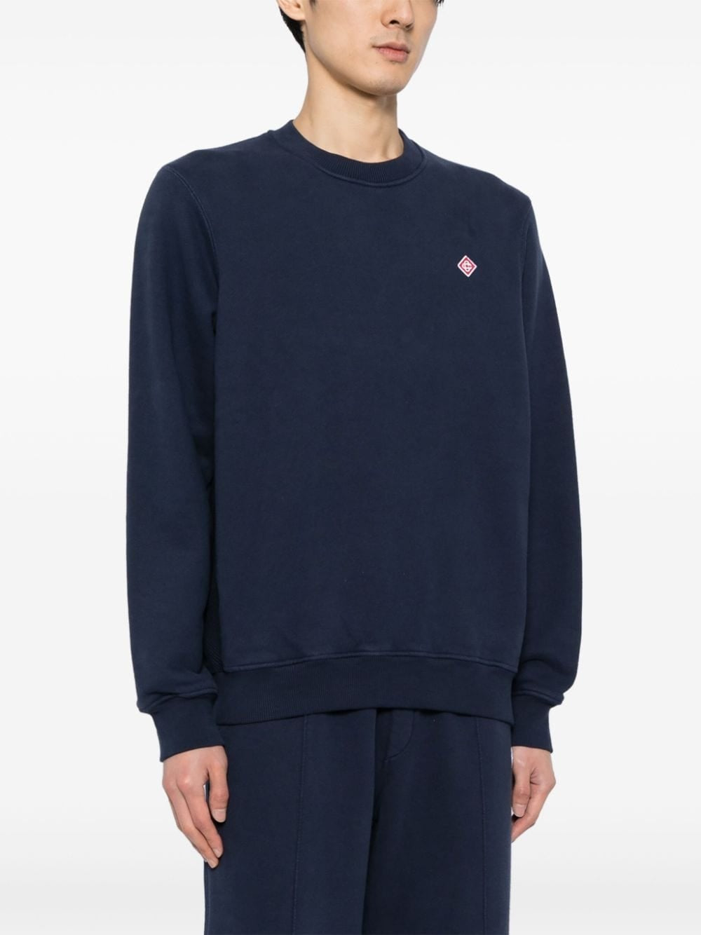 Casablanca Diamond-logo Crew-neck Sweatshirt Blue