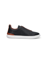 Zegna Men’s Black Slip-On Sneakers – Premium Deer & Cow Leather | Made in Italy | RLHCVO S4667ZSNE