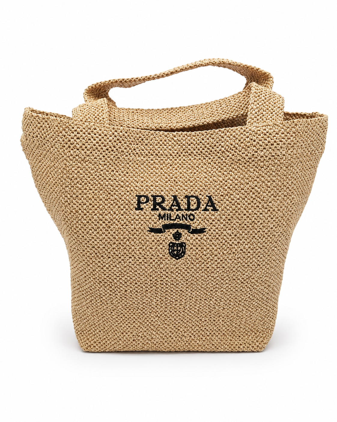 Prada Perfume Raffia Straw VIP Cosmetic Pouch Makeup Bag Toilet Pouch