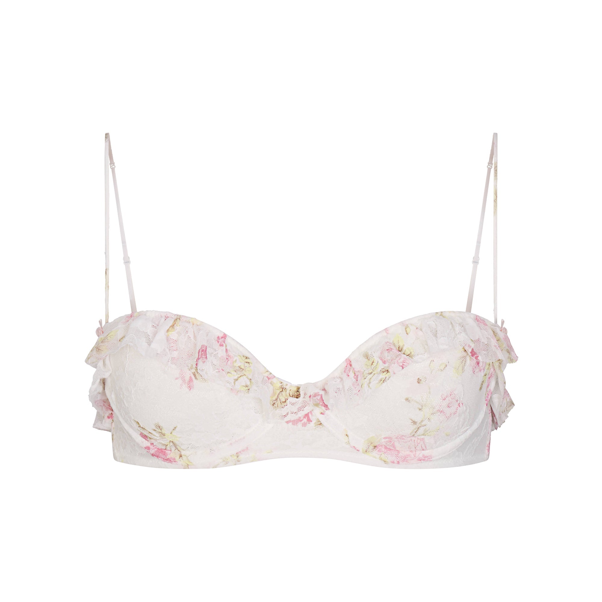Stretch Lace Ruffle Unlined Bra