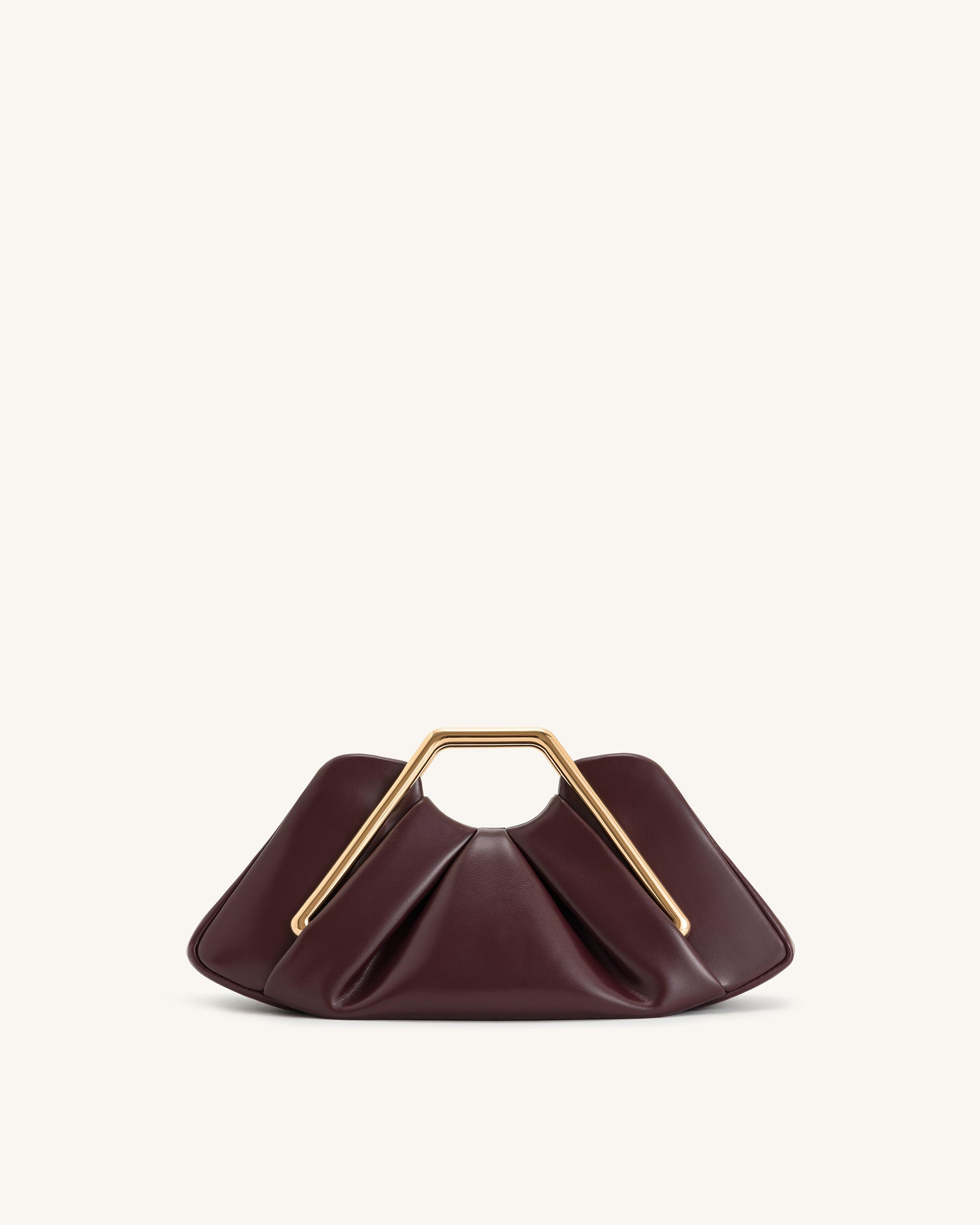 Lila Metal Frame Clutch - Ivory