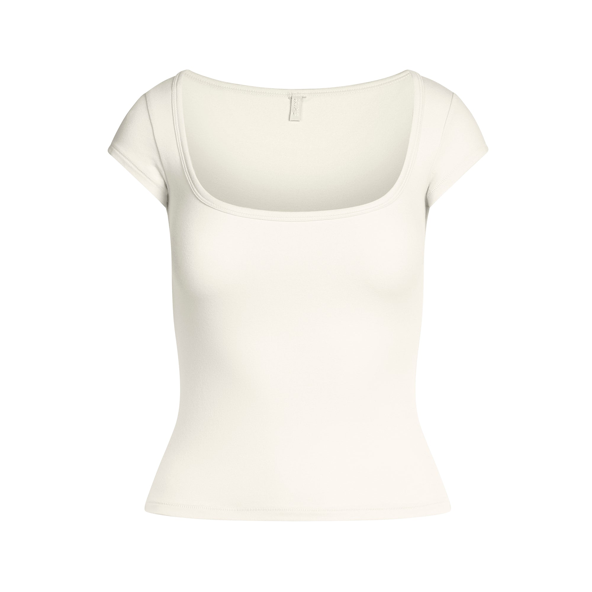 Cotton Jersey Scoop Neck T-shirt