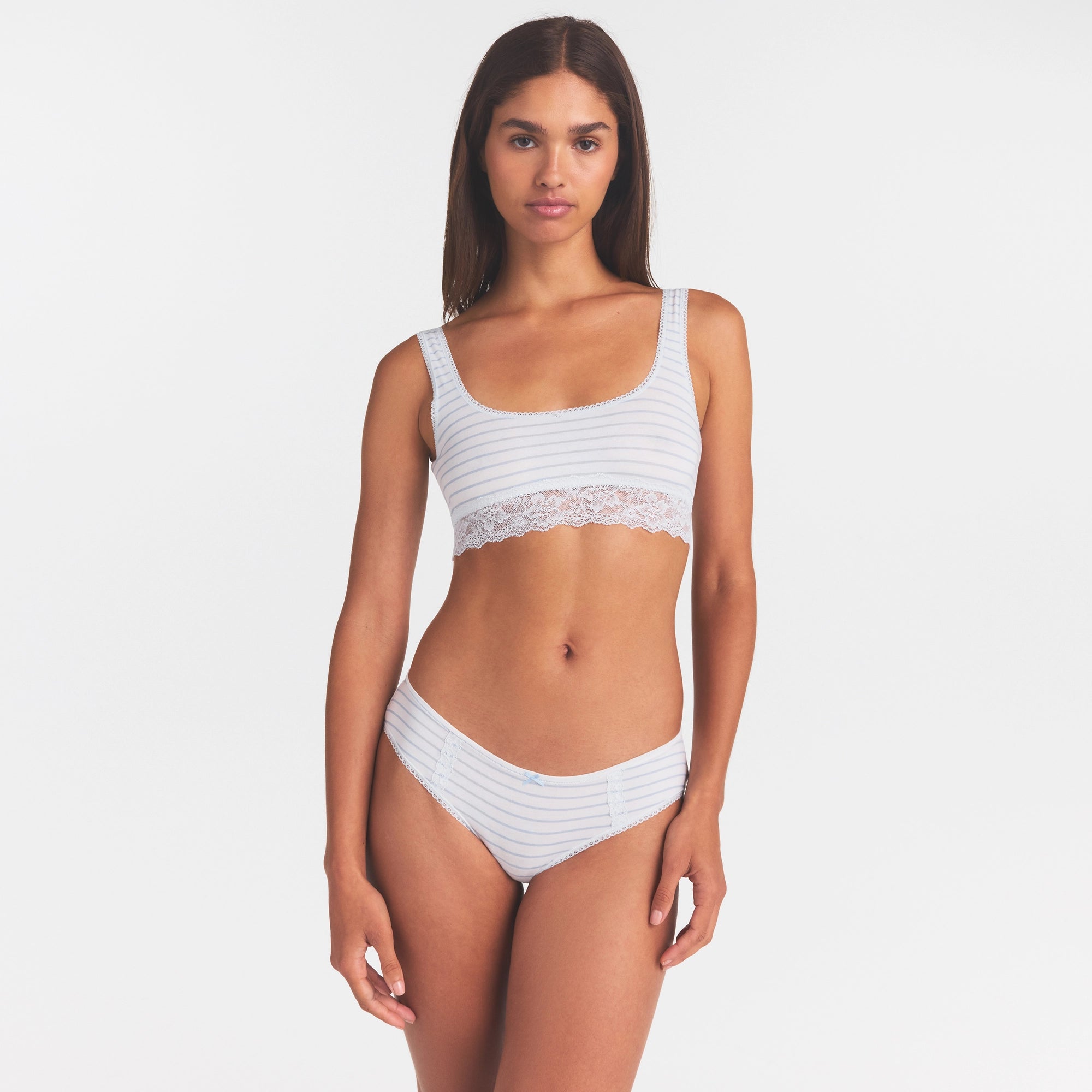 Lightweight Cotton Lace Scoop Bralette
