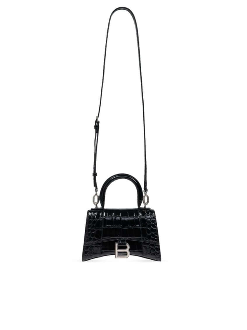 Balenciaga Black Hourglass Mini Satchel Bag - Size: One Size | Shop From The Mirage