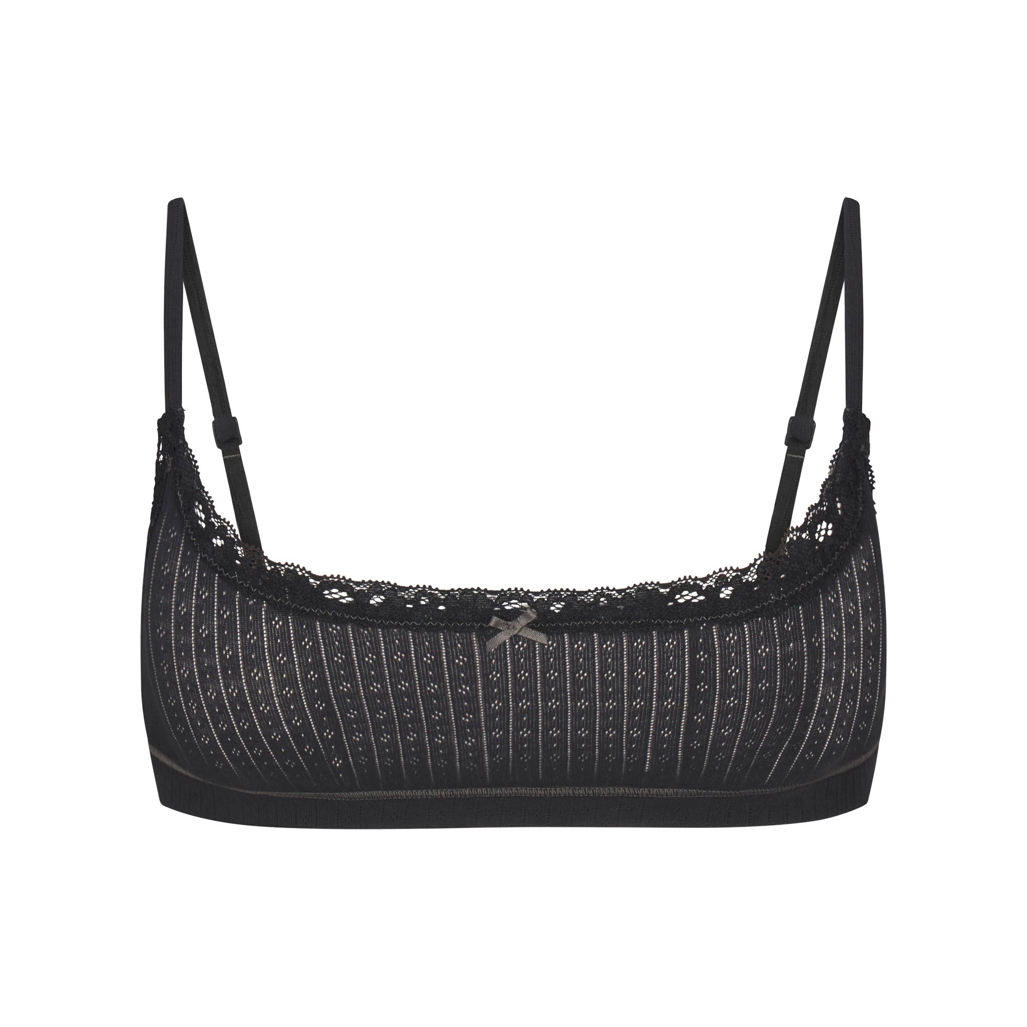 Lightweight Cotton Pointelle Scoop Bralette