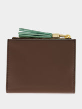 Burnt and Aquamarine Small Leather Wallet