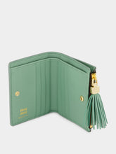 Burnt and Aquamarine Small Leather Wallet