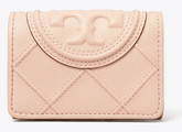Tory Burch FLEMING SOFT POLISHED-GRAIN SMALL FLAP WALLET - Wallets | Shop From The Mirage