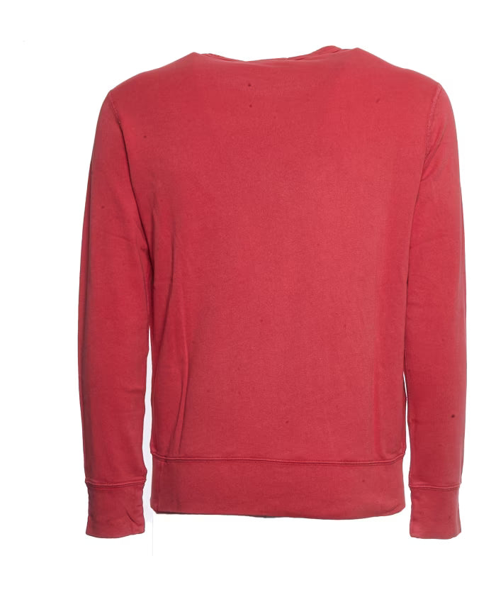 Polo Ralph Lauren Red Spring Sweatshirt with Embroidered Pony