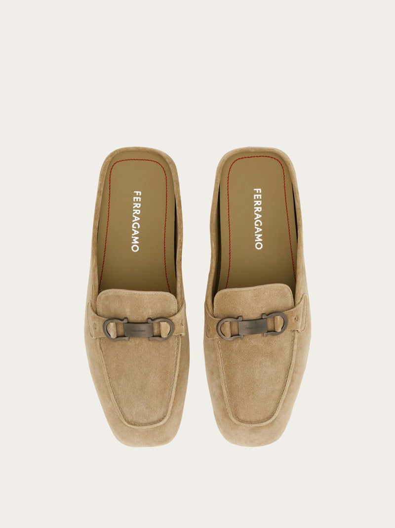 Loafer mule with Gancini ornament