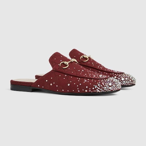 Women's Princetown slipper with crystals