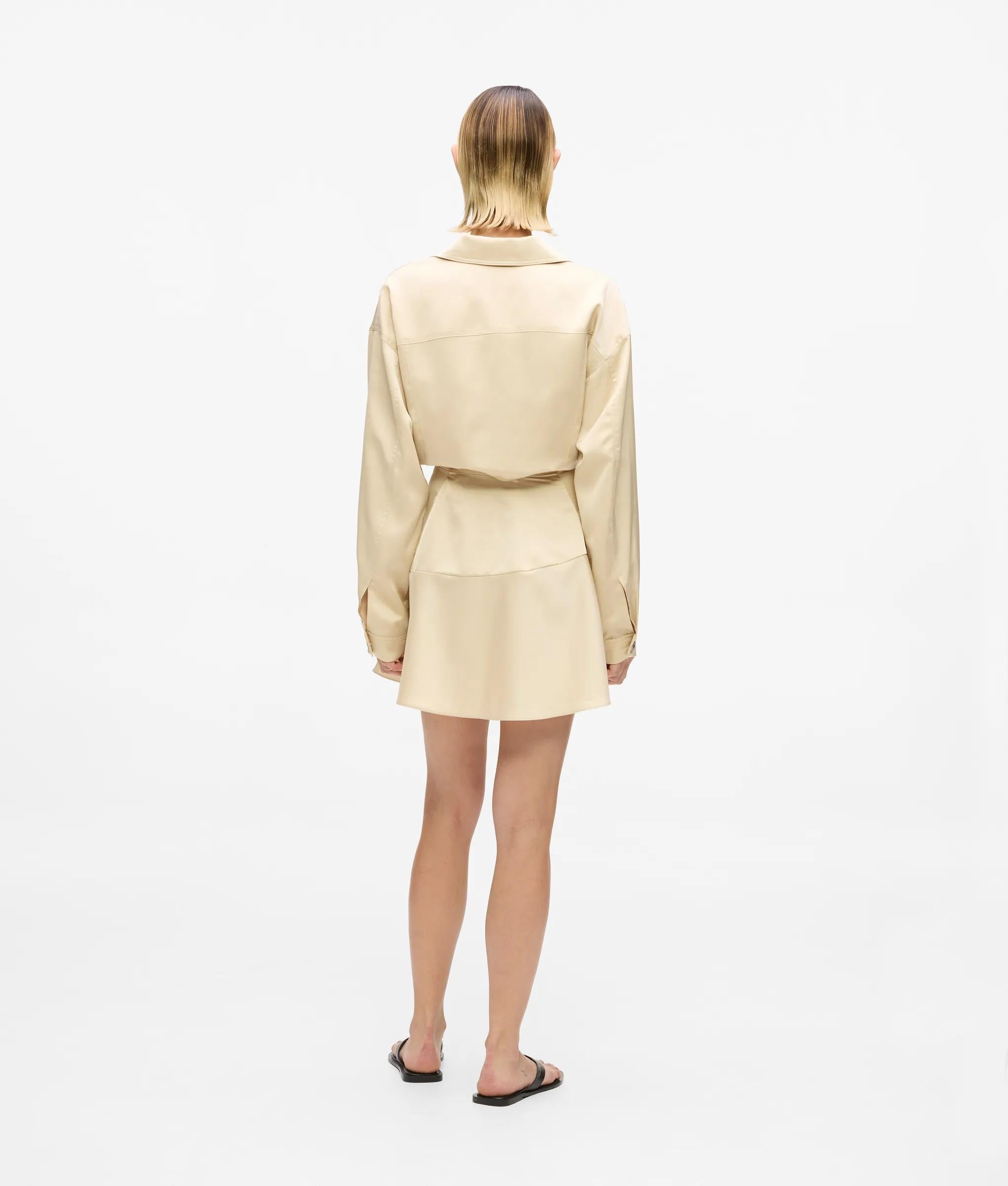 Satin mini skirt