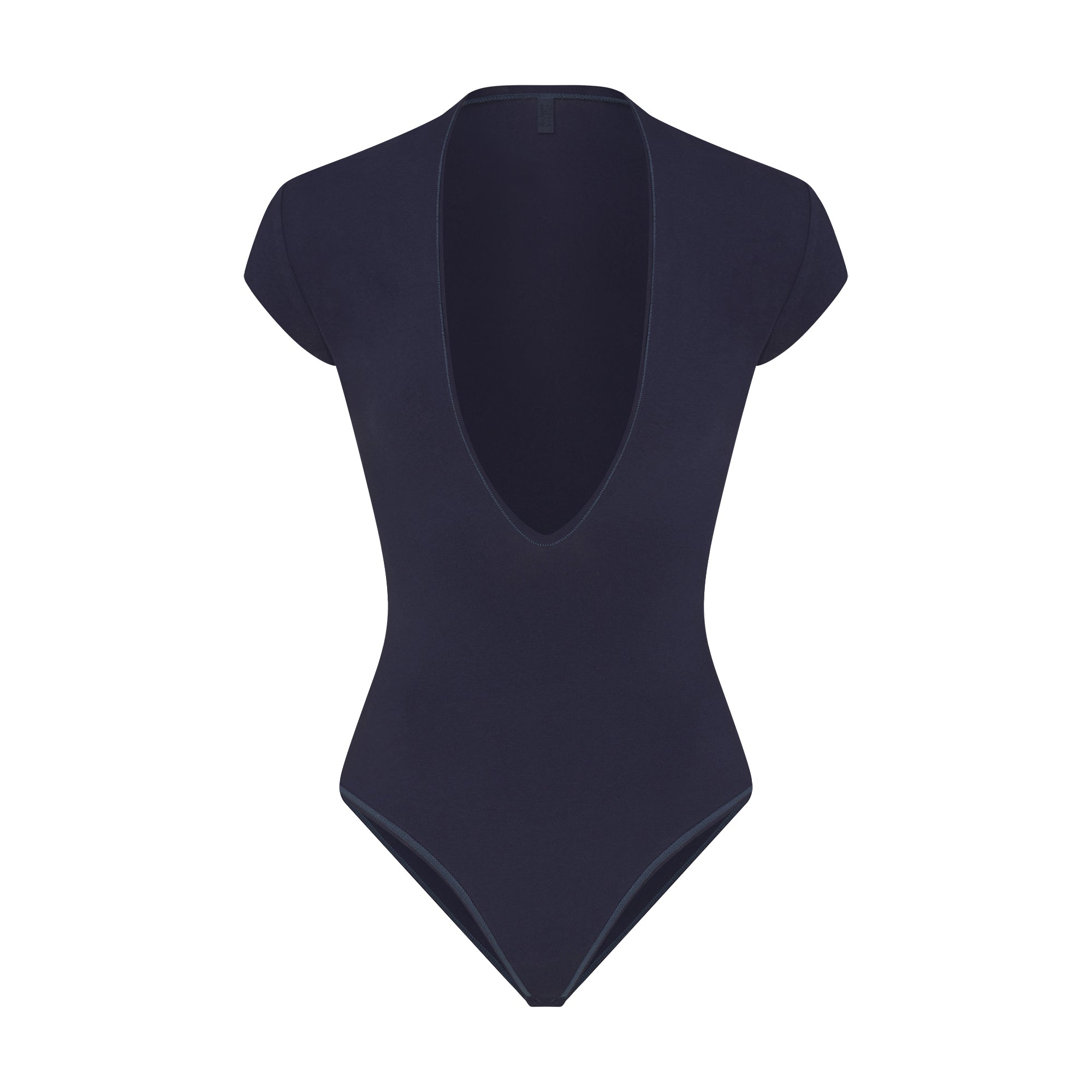 Cotton Jersey Deep Plunge Bodysuit