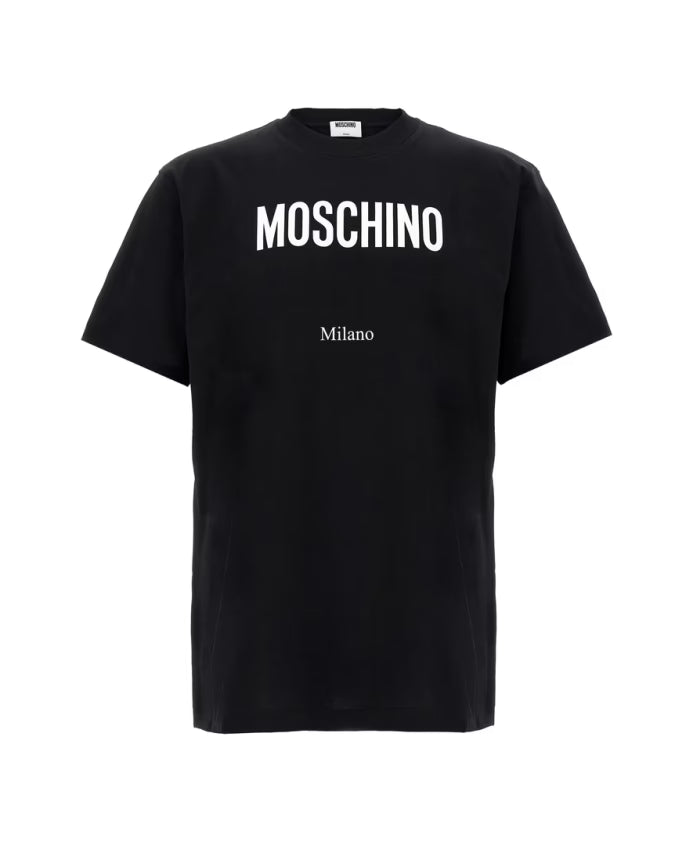 Moschino Black Crew Neck Front Print T-shirt
