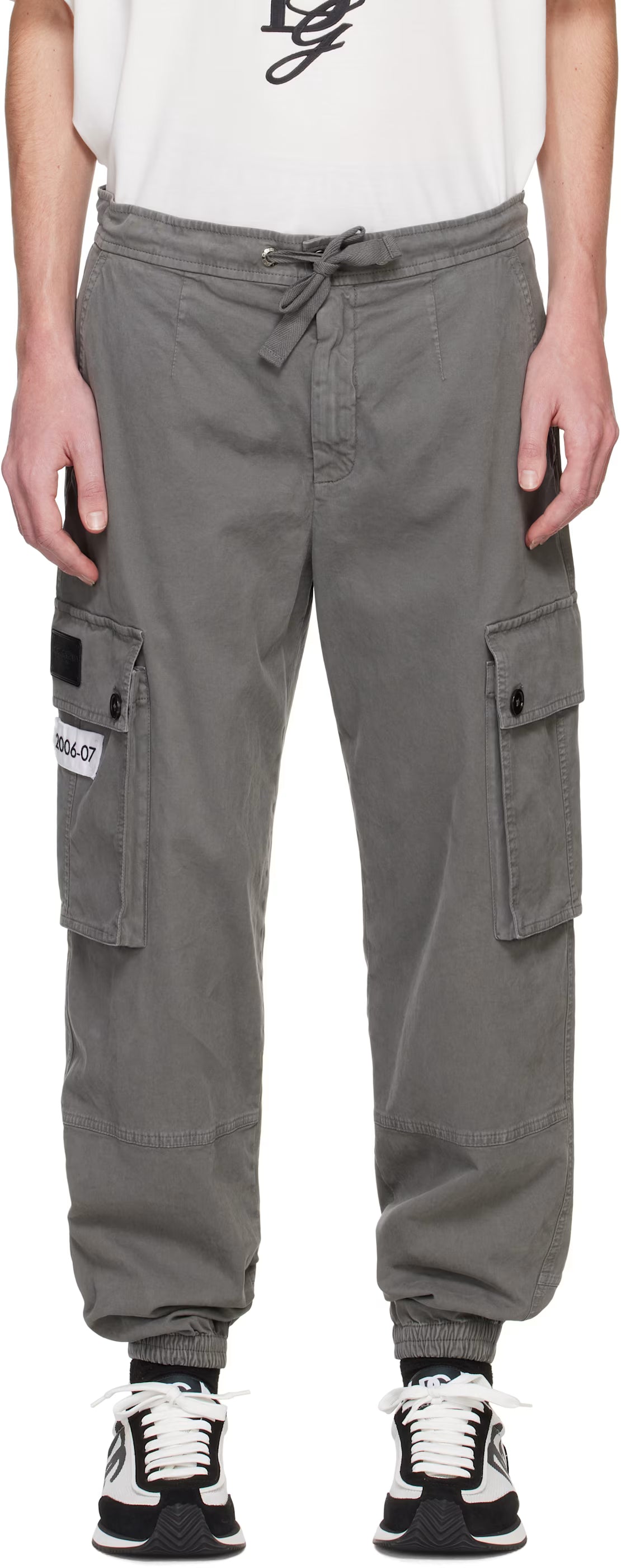 Dolce&Gabbana Gray Cotton Cargo Pants