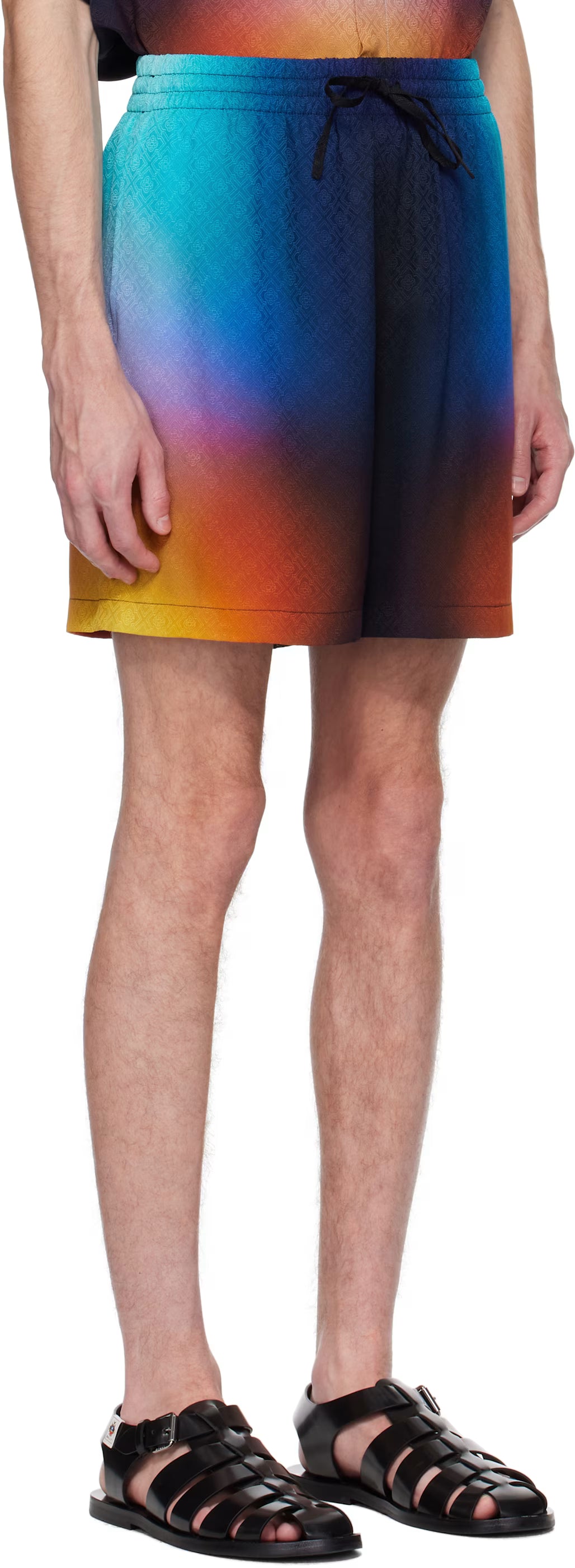 Multicolor Gradient Silk Shorts