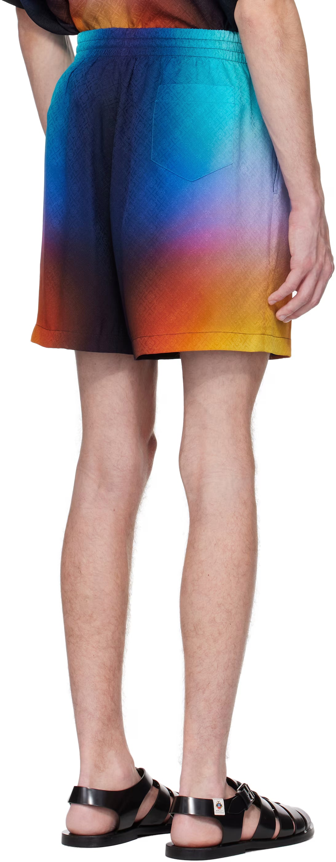 Multicolor Gradient Silk Shorts
