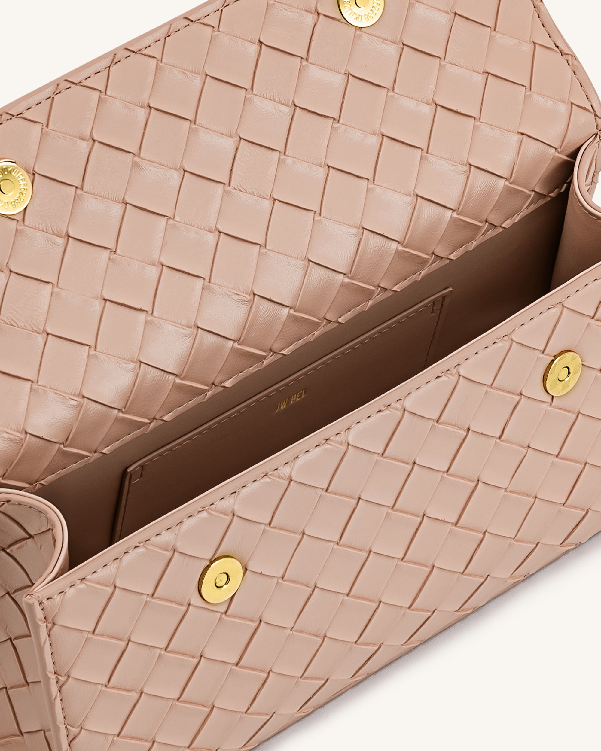 Keyla Weave Texture Top Handle Bag - White