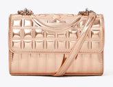 Tory Burch SMALL FLEMING METALLIC QUILT CONVERTIBLE SHOULDER BAG - Bags | Shop From The Mirage