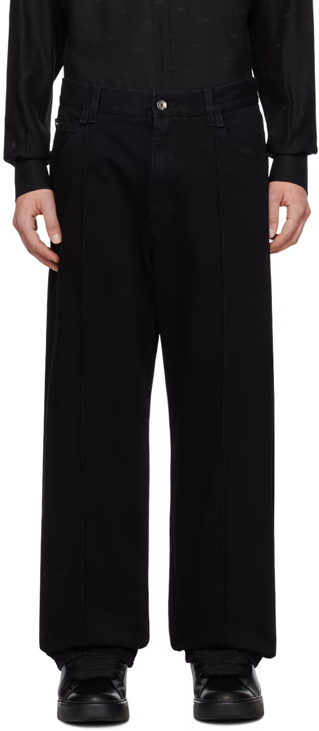 Dolce&Gabbana Black Pinched Seam Jeans