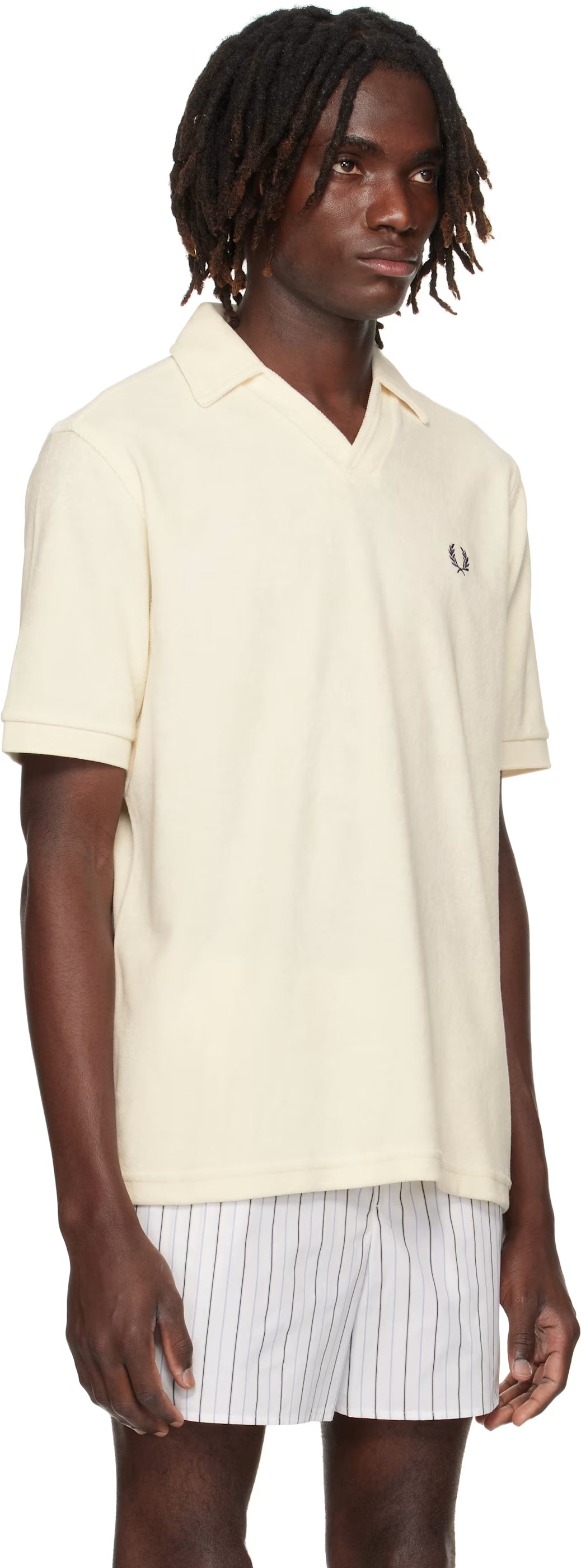 Off-White Open Collar Towelling Polo