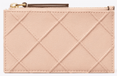 Tory Burch FLEMING SOFT POLISHED-GRAIN ZIP CARD CASE - Wallets | Shop From The Mirage